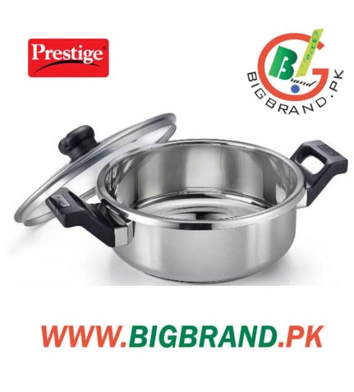 Prestige Stainless Steel 3 Liter Pressure Cookware with Glass Lid Ladle Holder